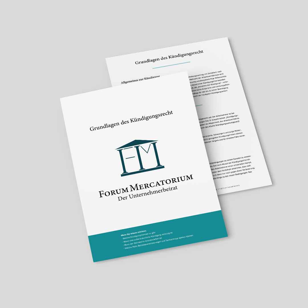 PDF-Download zum Thema Grundlagen des Kündigungsrecht