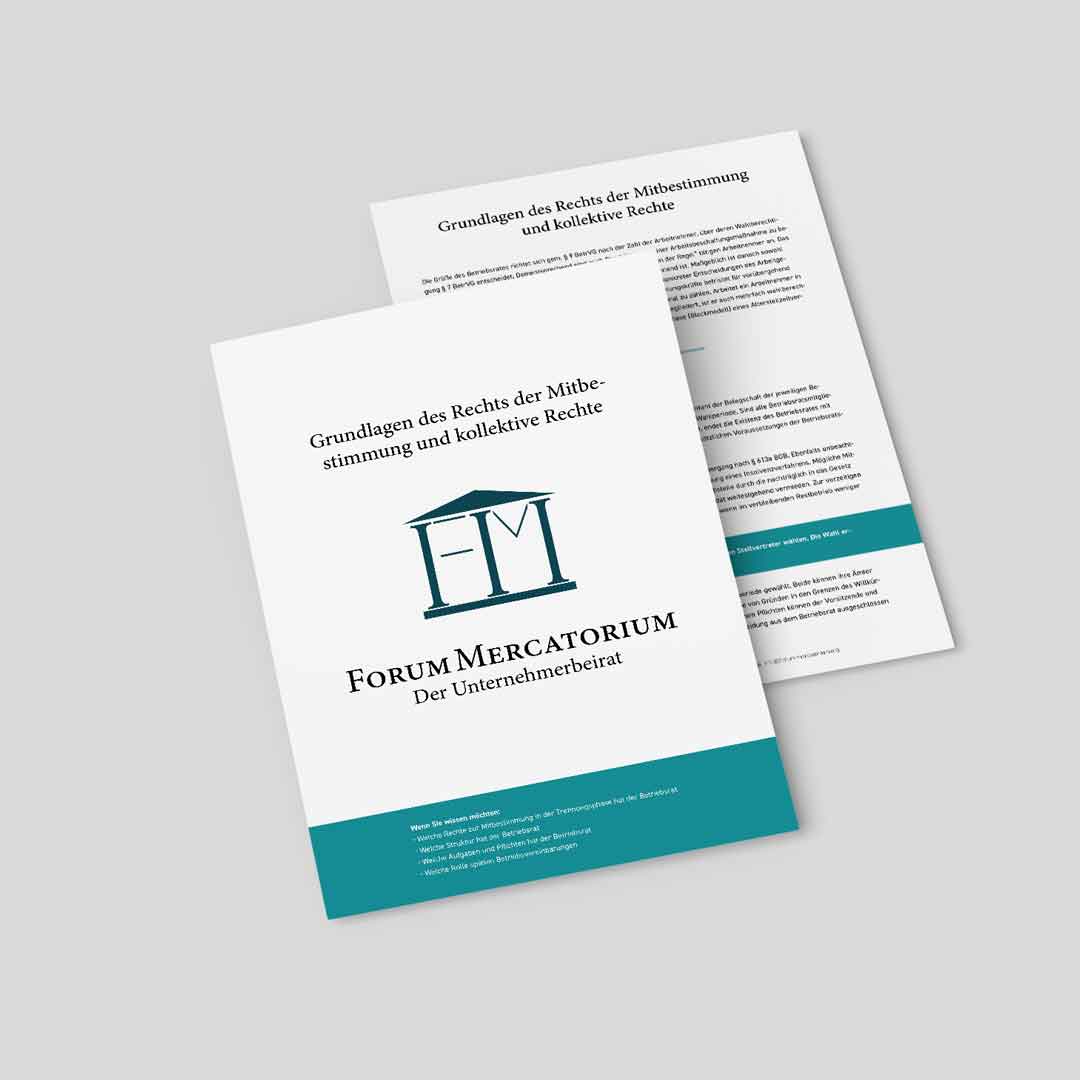 PDF-Download zum Thema Grundlagen des Rechts der Mitbestimmung und kollektiven Rechte