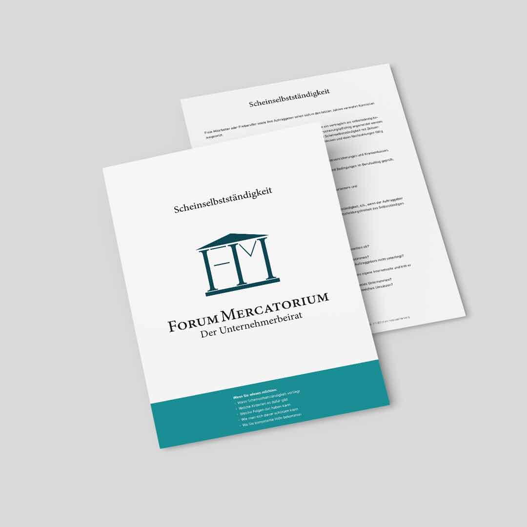 PDF-Download zum Thema Scheinselbstständigkeit